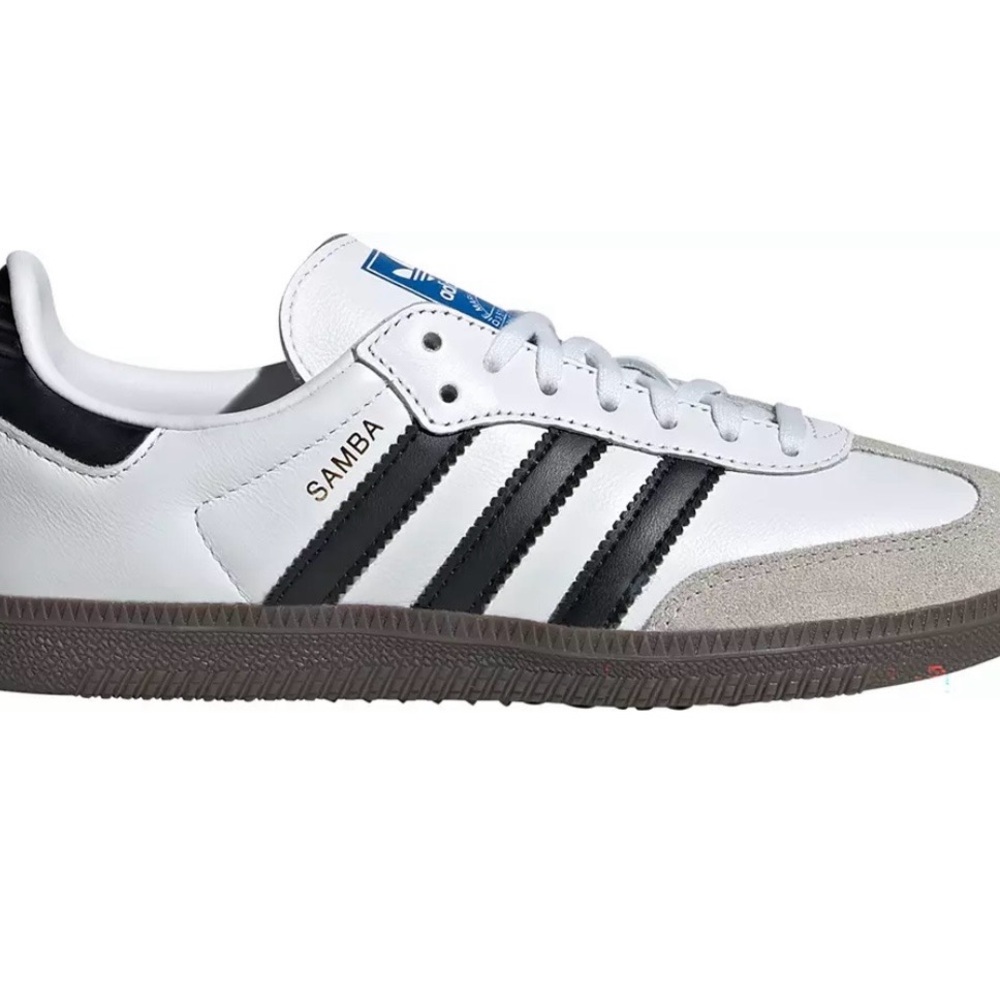 Adidas Samba White and Black Trainers - big kids size 6